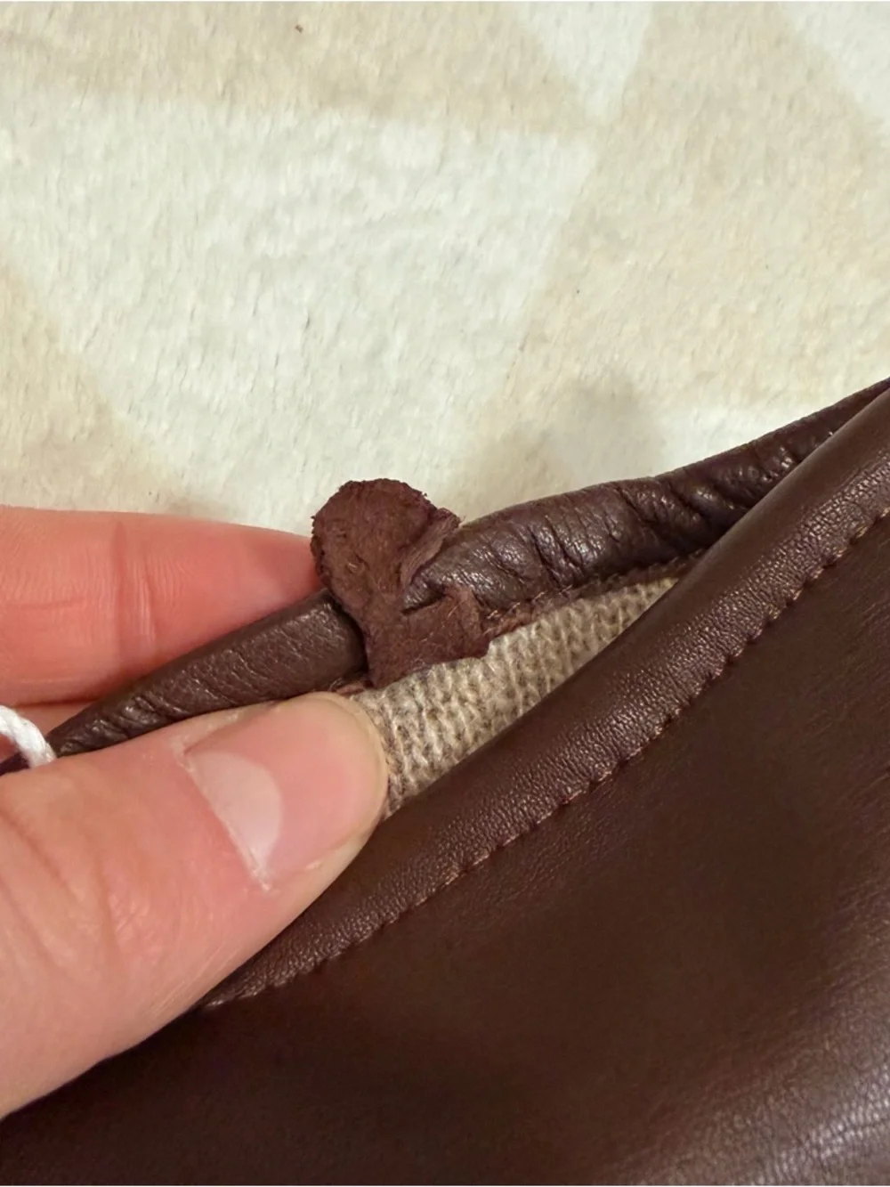 J crew small Burnished sienna Cashmere-lined leather gloves size large